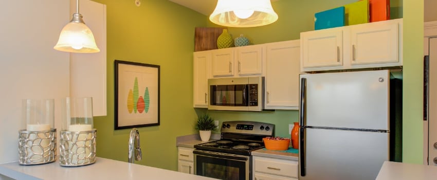 Kitchen in a Bloomington apartment